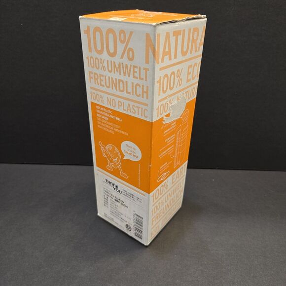 NEW Thank You Brand Drinking Bottle Cork Wrap .3l W/Large Opening Wood Lid - Picture 11 of 14